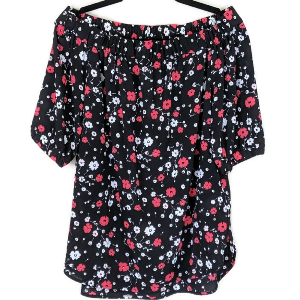 MK Off Shoulder Coral Reef Top sz S